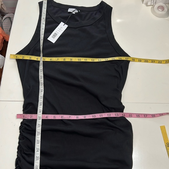 Michael Stars Wren Ruched Side Racer Back Ribbed MIDI Dress Size XL NWT - Picture 7 of 14